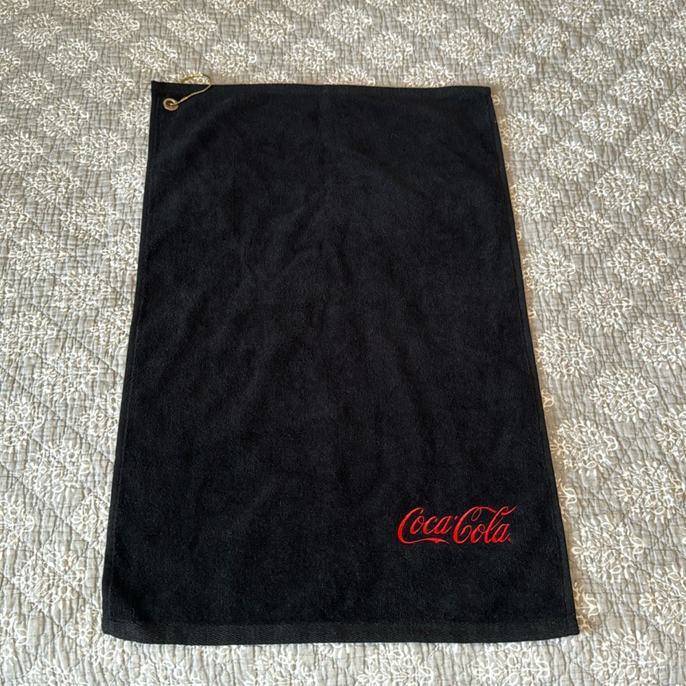 Vintage Coca Cola Soda Embroidered Golf Towel